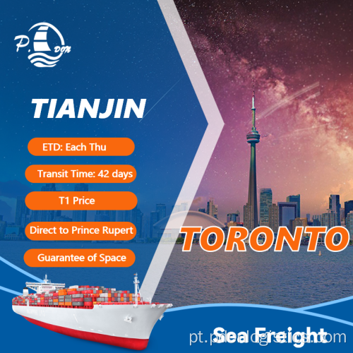 Frete marítimo de Tianjin a Toronto